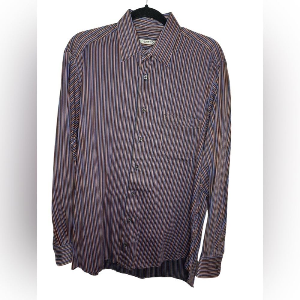 Burberry London Long Sleeve Button Up Size M Striped